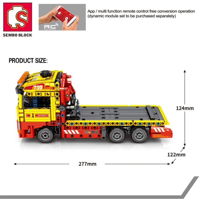 SEMBO BLOCK TECHNICAL RC Car Building Blocks Rescue Truck STEM Engineering Remote Control Collectible Model Kits 5 - LEPIN LEPIN Store