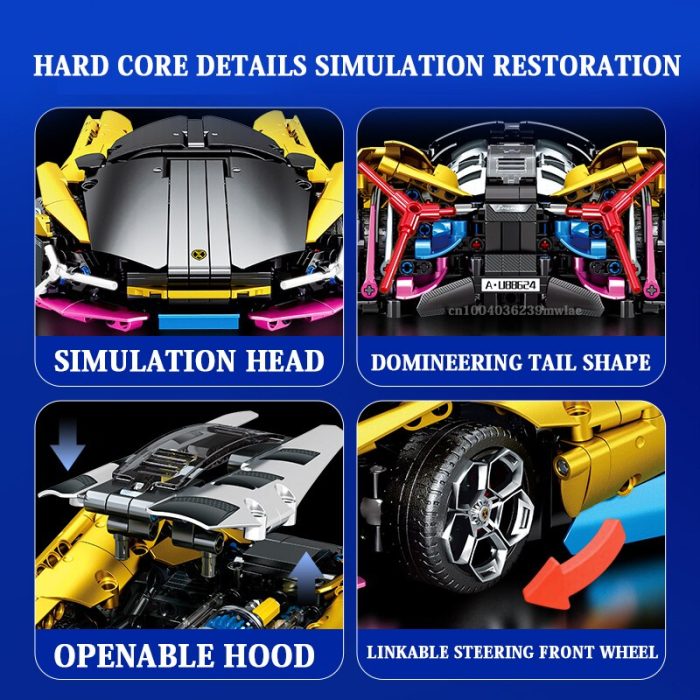 SEMBO BLOCK TECHNICAL RC Car Remote Control Racing Car Building Blocks Supercar Sports Car Bricks Children 3 - LEPIN LEPIN Store