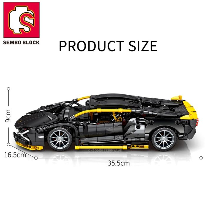 SEMBO BLOCK TECHNICAL RC Super Car Building Blocks Engineering Sports Car Remote Control Collectible Model Kits 5 - LEPIN LEPIN Store