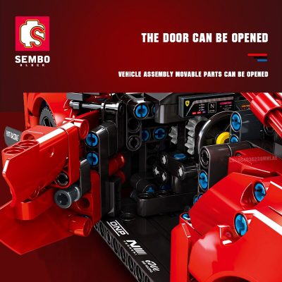 SEMBO BLOCK Technical 1206PCS RC Sports Car Building Blocks Remote Control Supercar Bricks Vehicle Gifts Toys 2 - LEPIN LEPIN Store