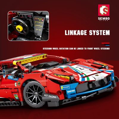 SEMBO BLOCK Technical 1206PCS RC Sports Car Building Blocks Remote Control Supercar Bricks Vehicle Gifts Toys 4 - LEPIN LEPIN Store