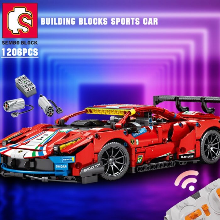 SEMBO BLOCK Technical 1206PCS RC Sports Car Building Blocks Remote Control Supercar Bricks Vehicle Gifts Toys - LEPIN LEPIN Store