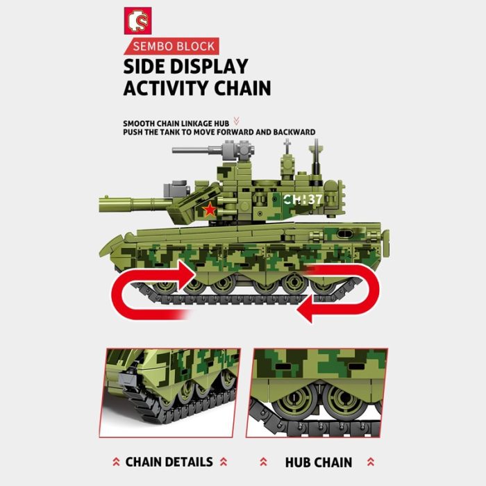 SEMBO Military 641PCS Main Battle Tank Bricks Heavy Armed Weapon Building Blocks Collectible Display For Children 3 - LEPIN LEPIN Store