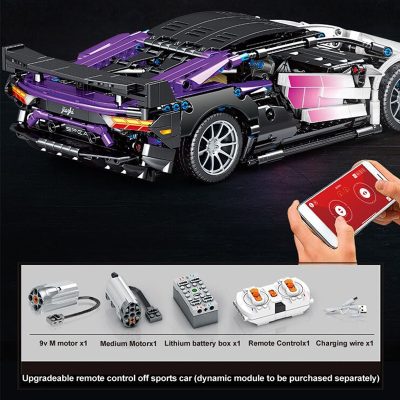 SEMBO TECHNICAL 1337PCS 1 14 Sports Car Building Blocks STEM Remote Control Collectible Model Kits Supercar 4 - LEPIN LEPIN Store