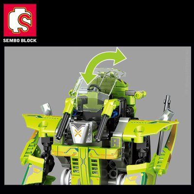 SEMBO TECHNICAL 4 in 1 Toys Deformation Robot Vehicle Transformer Car Automobile RC Building Blocks STEM 2 - LEPIN LEPIN Store