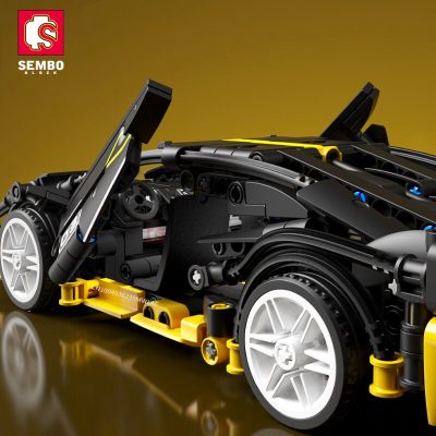 SEMBO TECHNICAL 584PCS Sports Car Building Blocks Pull Back Device STEM Collectible Supercar Model Kits Bricks 1 - LEPIN LEPIN Store