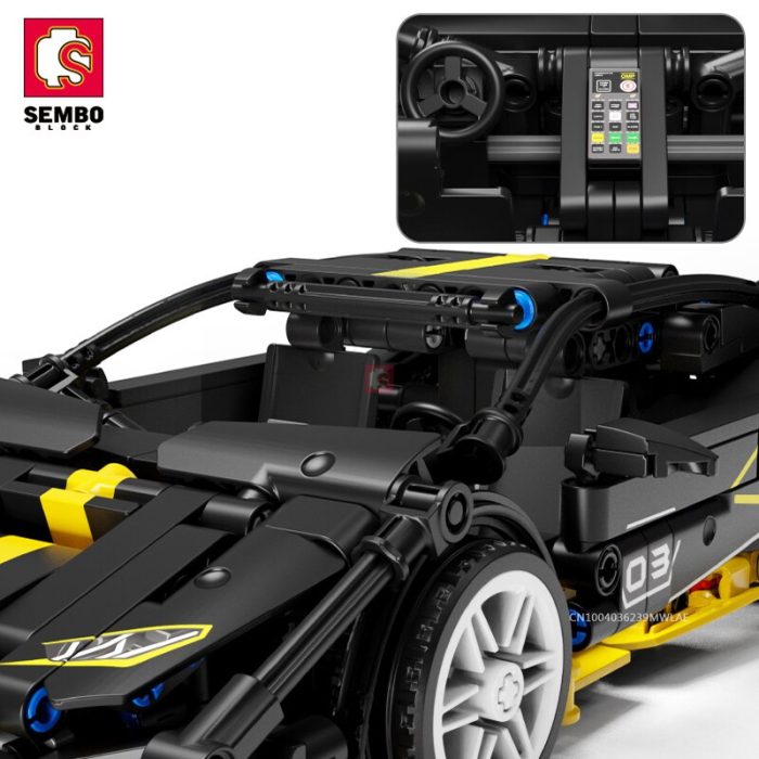 SEMBO TECHNICAL 584PCS Sports Car Building Blocks Pull Back Device STEM Collectible Supercar Model Kits Bricks 3 - LEPIN LEPIN Store