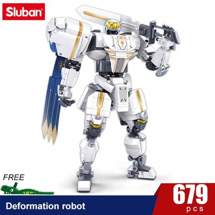 Sluban 679Pcs City Mech Warrior Alpha Arthur Robot Model Building Blocks Action Figures Assembling Machine Bricks - LEPIN LEPIN Store