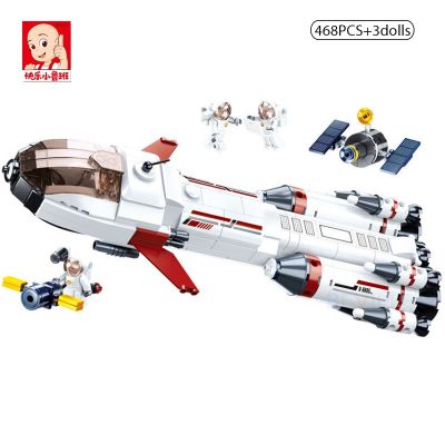 Sluban Explores The Interstellar Shuttle Satellite Rocket Model Building Blocks Astronaut Figure Assembly Boys Bricks Toys 3 - LEPIN LEPIN Store