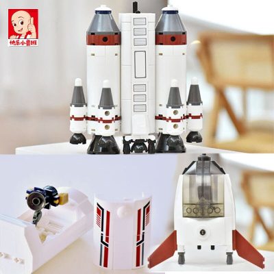 Sluban Explores The Interstellar Shuttle Satellite Rocket Model Building Blocks Astronaut Figure Assembly Boys Bricks Toys 5 - LEPIN LEPIN Store