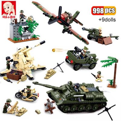 Sluban Tank Military German Atlantic Fort Building Blocks Army Chariot Soldier Landing Craft Shore Defense Toys 5 - LEPIN LEPIN Store