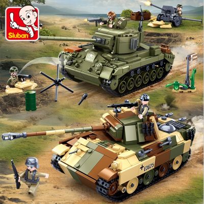 Sluban WW2 Normandy Landings Army Weapons Model Sets Building Blocks Military Armed Tank Vehicles Plane DIY 2 - LEPIN LEPIN Store