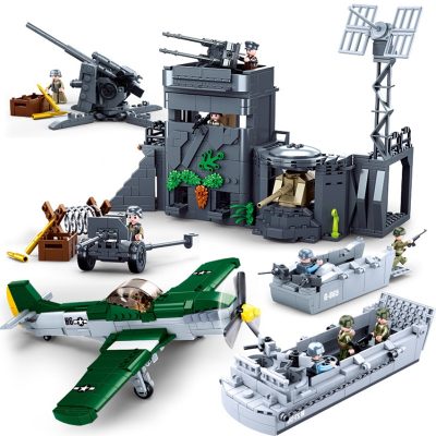 Sluban WW2 Normandy Landings Army Weapons Model Sets Building Blocks Military Armed Tank Vehicles Plane DIY 5 - LEPIN LEPIN Store