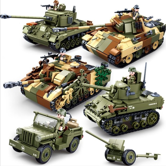 Sluban WW2 Normandy Landings Army Weapons Model Sets Building Blocks Military Armed Tank Vehicles Plane DIY - LEPIN LEPIN Store