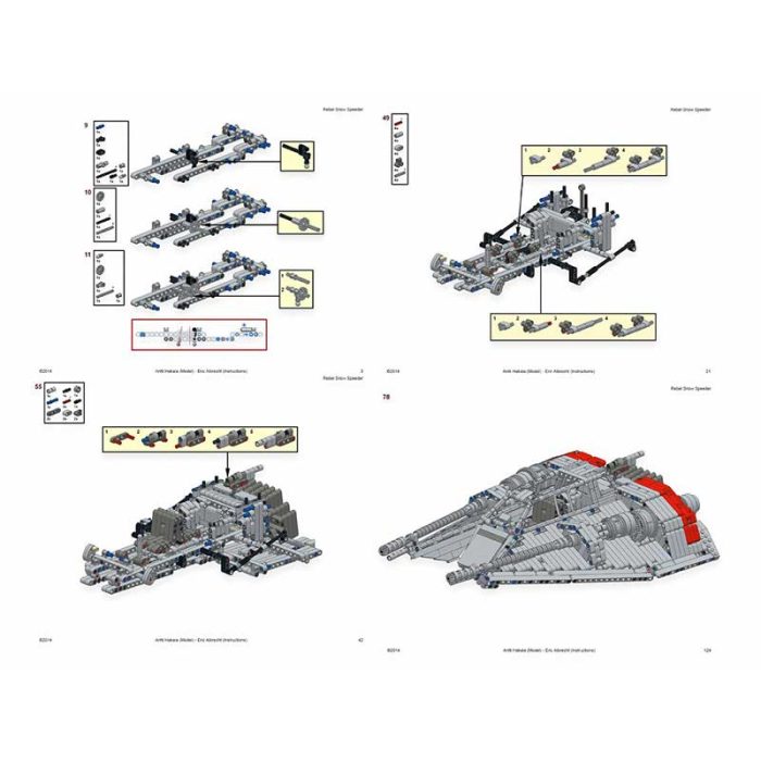 Spaceship Series War Snowspeeder Model Snowfield Plane MOC Building Block DIY Assembly Bricks Children Gift Toys 5 - LEPIN LEPIN Store