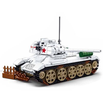 WW2 Military T34 85 Medium Tank Model Building Blocks Battle of Budapest Army Weapons Soldier Figures 4 - LEPIN LEPIN Store