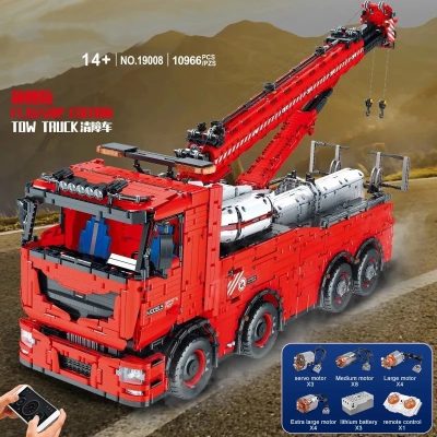 MOULD KING 19008 The MOC 29848 Motorized Tow Truck MKII Set Assembly Crane Toys Building Blocks.jpg Q90.jpg .webp 3 - LEPIN LEPIN Store