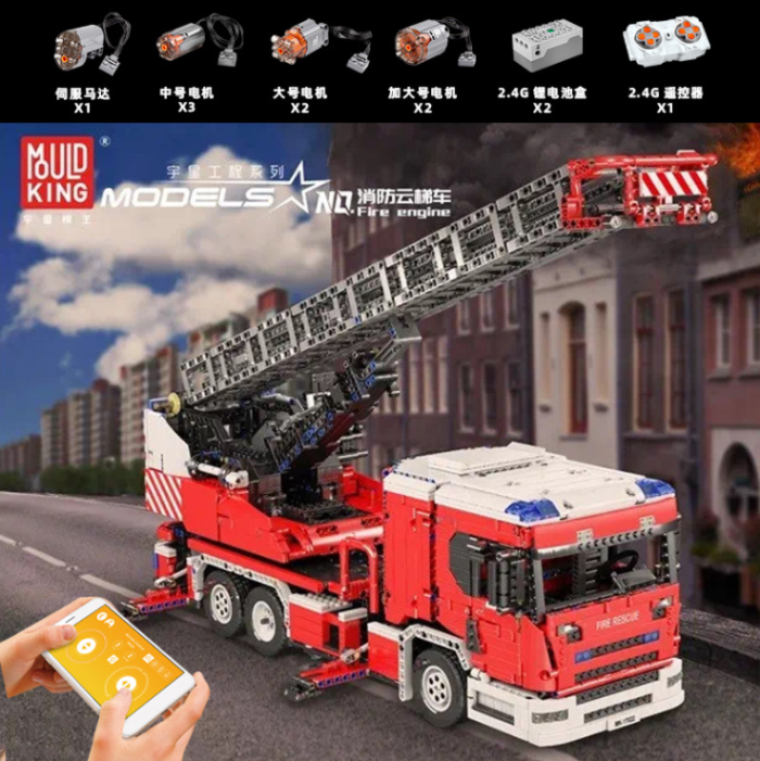 MOULDKING 17022 Fire Ladder Truck 1 - LEPIN LEPIN Store