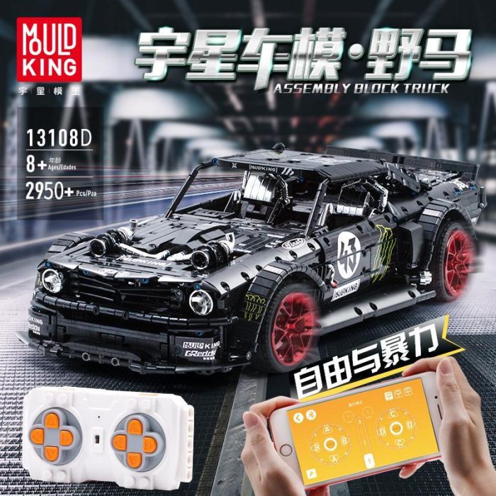 Mould King 13108 Ford Mustang Hoonicorn Racing Car Technic MOC 22970 FIT 20102 building block bricks 3 1 - LEPIN LEPIN Store