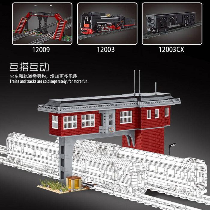 mouldking 12009 world railway train signal station with 1809 pieces 1 - LEPIN LEPIN Store