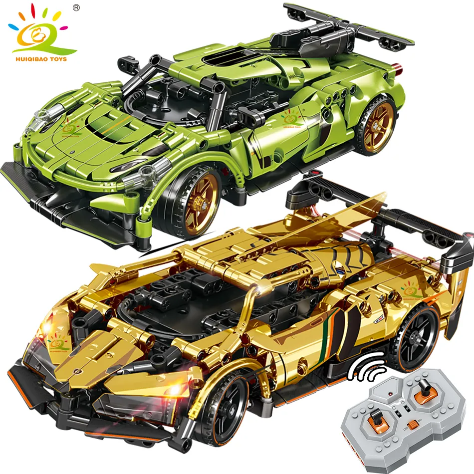 HUIQIBAO 1 18 RC Technical Super Racing Car Model Building Block MOC Remote Control Vehicle Brick - LEPIN LEPIN Store