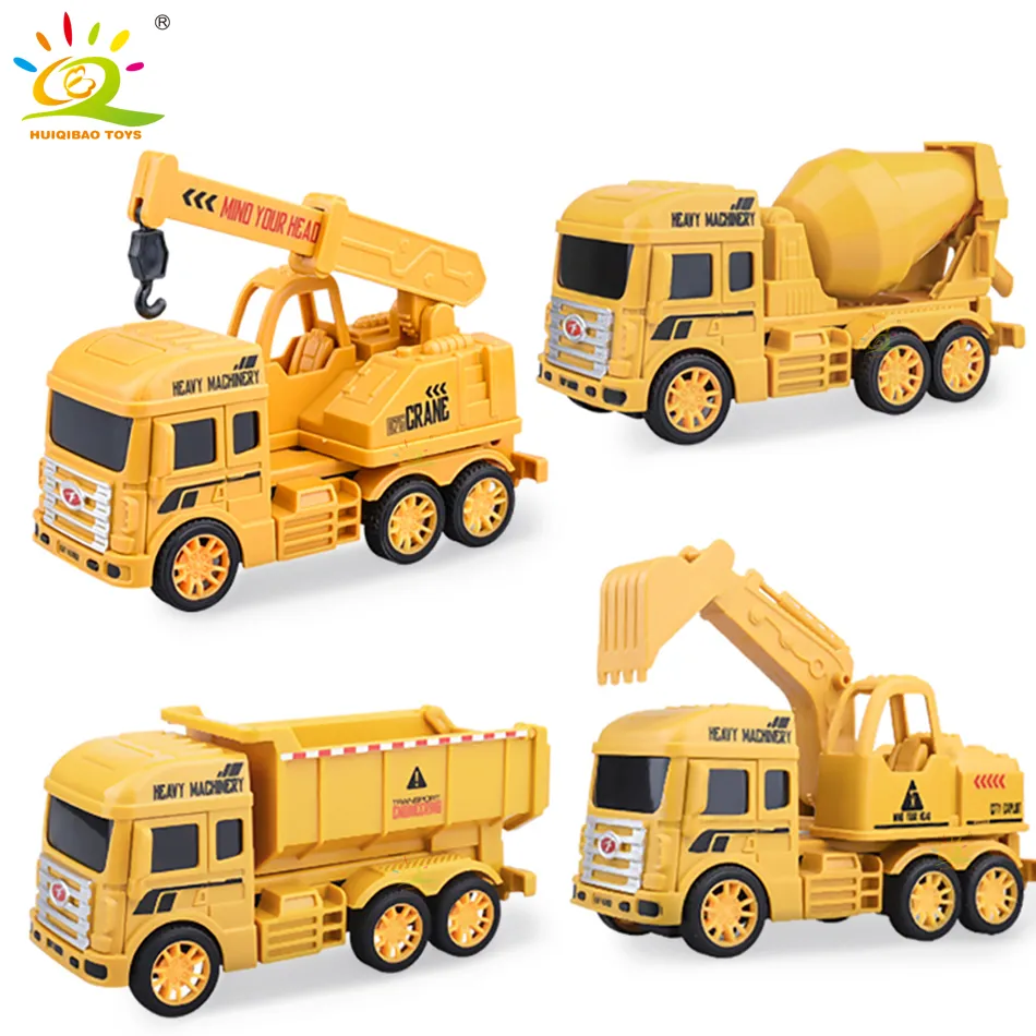 HUIQIBAO Diecast Car Engineering Model Excavator Crane Dump Truck Garbage Vehicle Classic City Construction Children Toy - LEPIN LEPIN Store