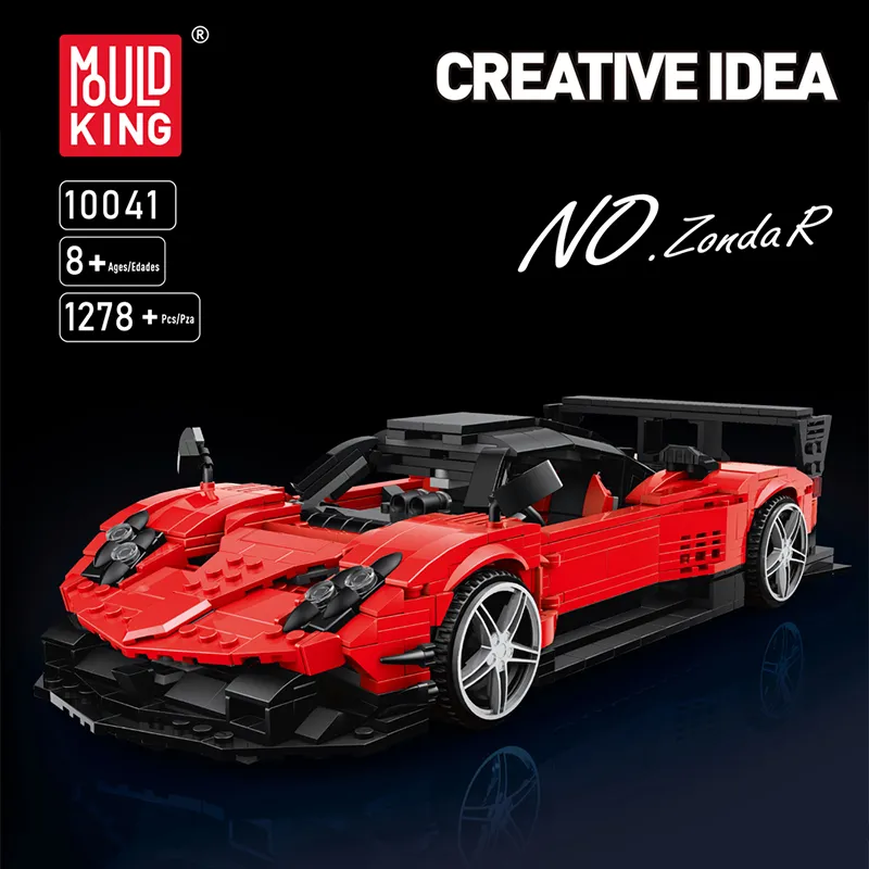 MOULD KING 10041 Technical F1 Car Pagani Zonda Sport Car Model Building Blocks Bricks Supercar Toys 1 - LEPIN LEPIN Store