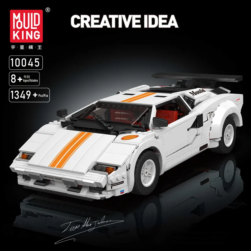 MOULD KING 10045 Technical Car MOC 82416 Countachs Speed Super Car DIY Building Blocks Toys Collection 1 - LEPIN LEPIN Store