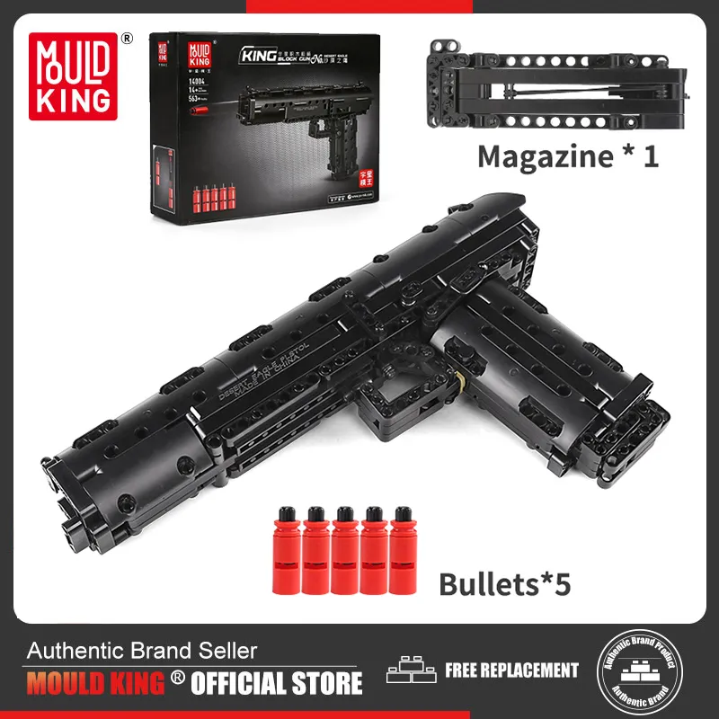 MOULD KING 14004 Desert Eagle Technical Battle Gun Model Building Blocks Military Weapon Bricks Toys Set - LEPIN LEPIN Store