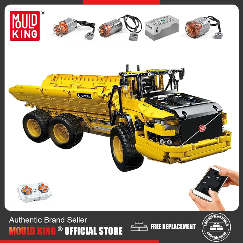 MOULD KING 17010 Technical Car Engineering Vehicle Toys APP RC Dump Truck Set Blocks MOC 8002 - LEPIN LEPIN Store