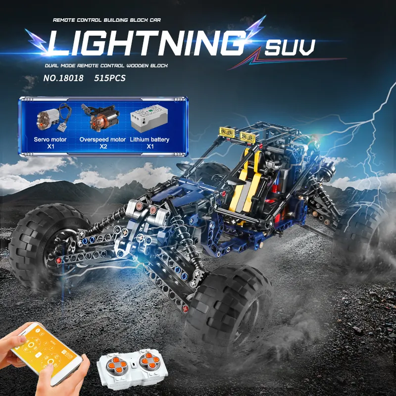 MOULD KING 18018 Technical Climbing Car The MOC 3028 lightning APP Remote Control Car Model Bricks 1 - LEPIN LEPIN Store