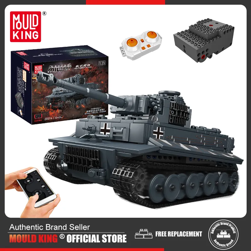 MOULD KING 20014 Technical Remote Control Tank Building Blocks Military Battle Tank MOC Bricks Educational Toys - LEPIN LEPIN Store