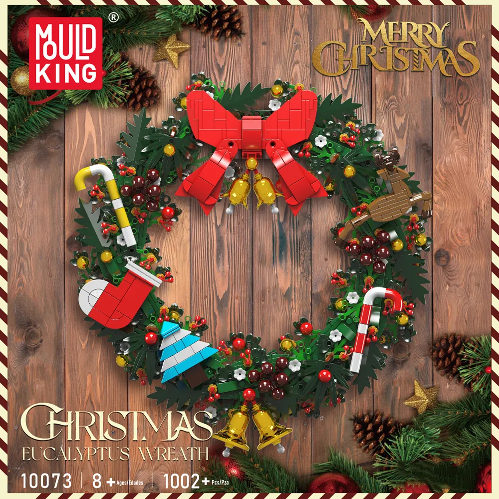 Mould King 10073 10074 Christmas Wreath Building Block Eucalyptus Wreath and Dried Flower Wreath Model Kids 1 - LEPIN LEPIN Store