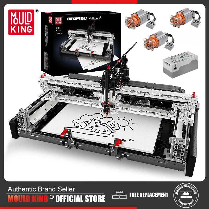 Mould King 13181 Technical Building Block MOC APP Programming Plotter Model Assembly STEM Brick Toys Kids - LEPIN LEPIN Store