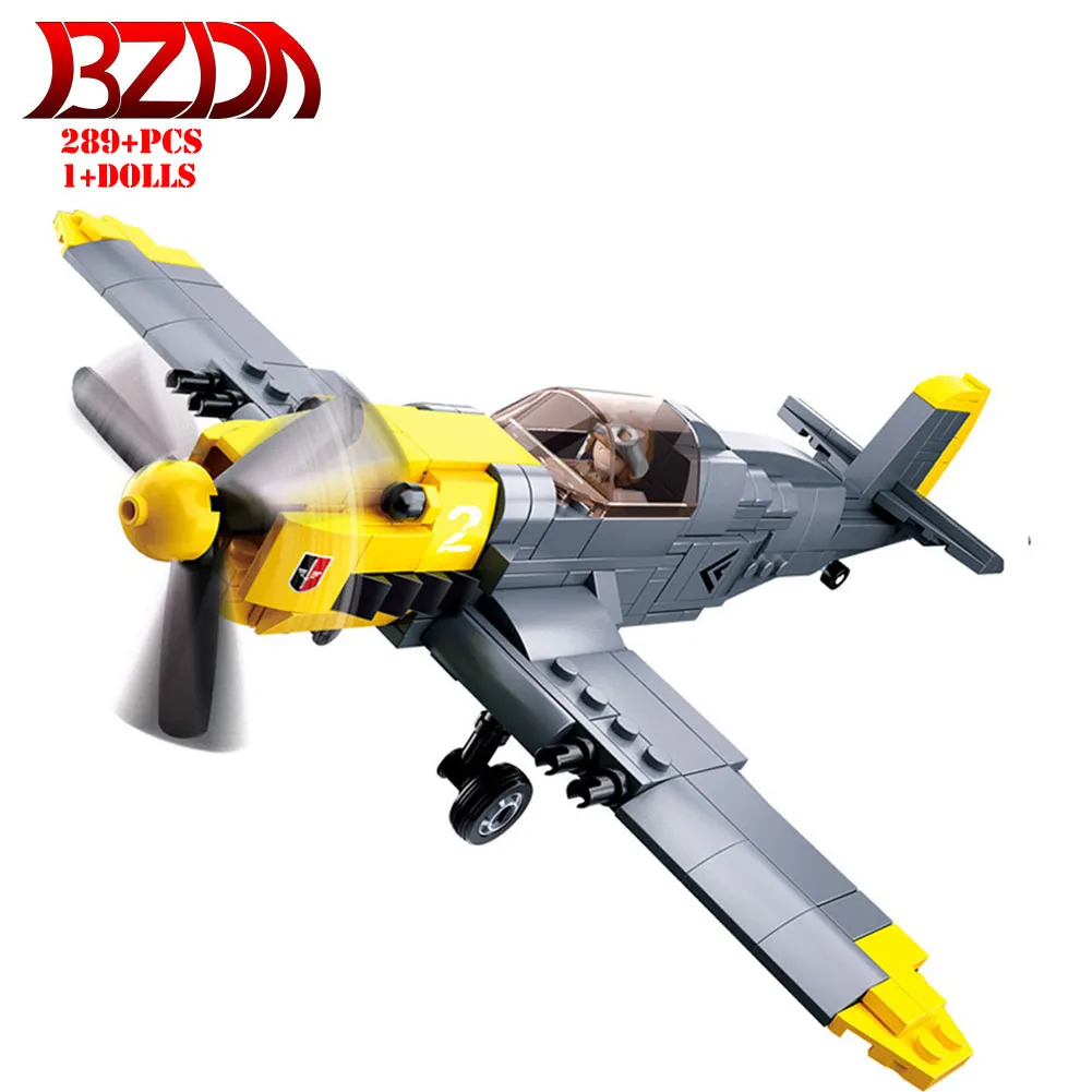 WW2 Military Fighter German Bomber Soldier Airplane Model Building Block Fighter BF109 Plane Bricks Educational Toy - LEPIN LEPIN Store