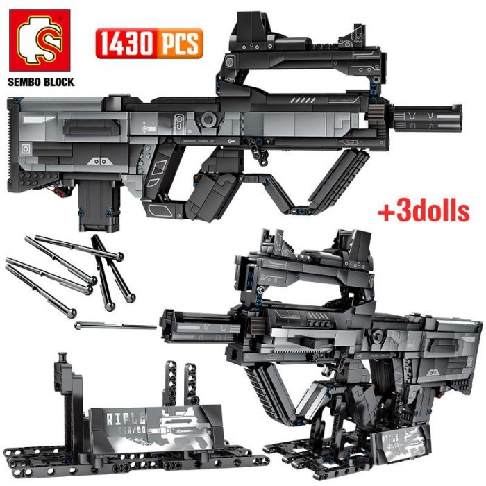 GUN Blocks SEMBO Police Weapon Gun Military WW2 Assault Rifle - LEPIN LEPIN Store
