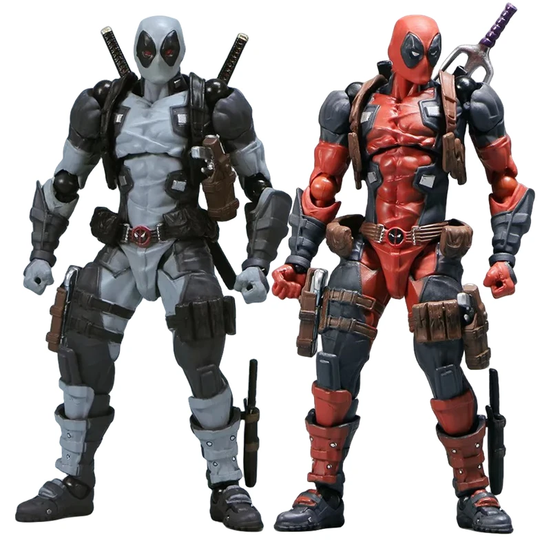 kf S91947a95fc1d4c0cb9b385554f114d3dC AMAZING YAMAGUCHI Deadpool 2 0 Grey Action Figure Mutants Joint Movable KAIYODO Wade SHF Model Movie - LEPIN LEPIN Store